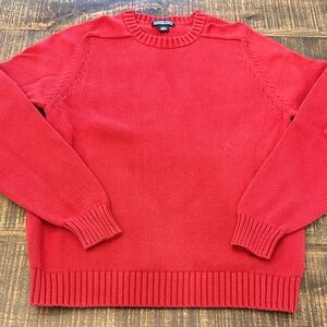 Lands' End Men's Crewneck Sweater in Red